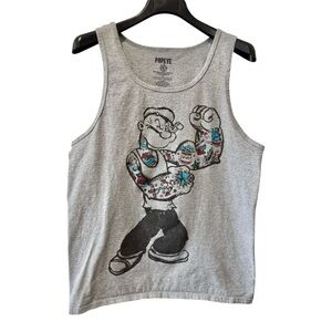 Gray Popeye Graphic T-Shirt - Size M - Tattoo